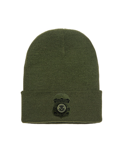 HSI SPECIAL AGENT BADGE CUFFED KNIT BEANIE