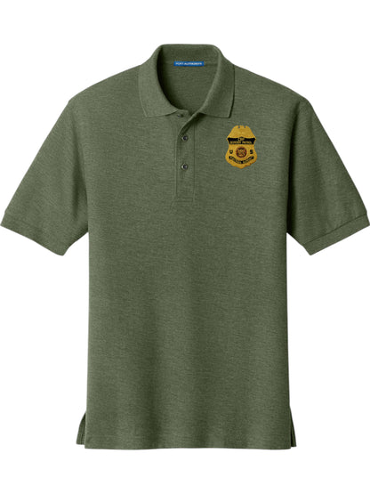 MEN'S BORDER PATROL BADGE PORT AUTHORITY POLO- K500