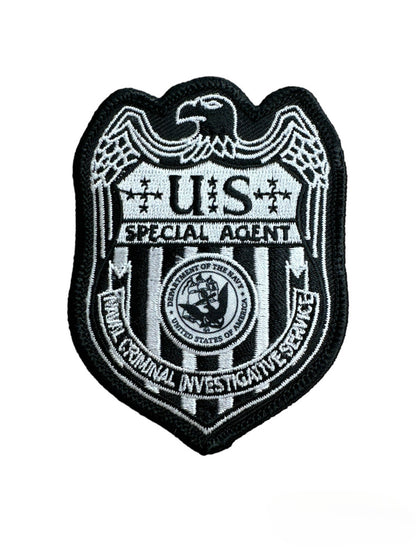 NCIS S/A BADGE 3 1/2 INCH PATCH W/ HOOK FASTNER