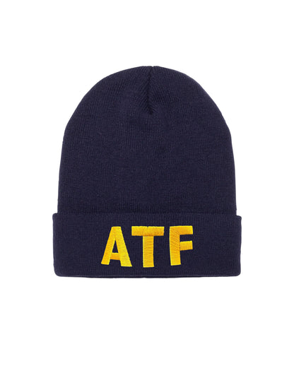 ATF LETTERS CUFFED KNIT BEANIE