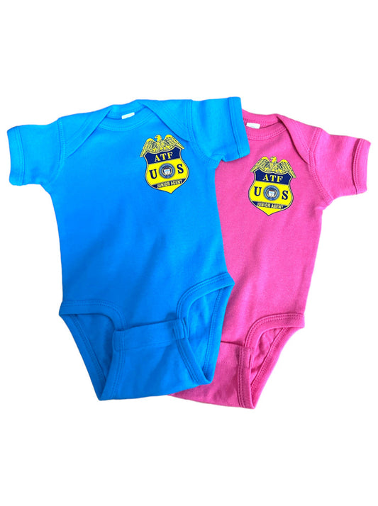 ONESIE WITH ATF JUNIOR AGENT BADGE