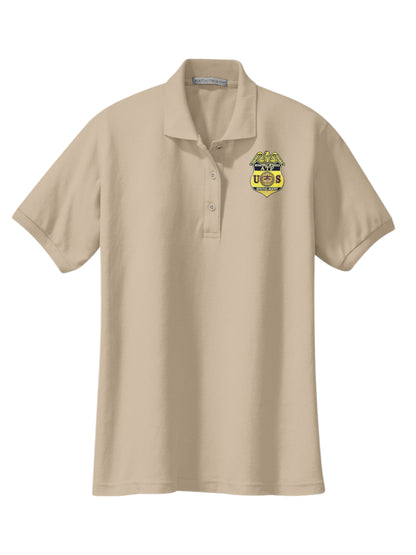 WOMENS ATF S/A BADGE PORT AUTHORITY POLO-L500