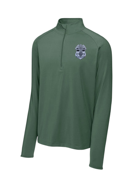 MEN'S ATF SPECIAL AGENT SPORT TEK SPORT WICK STRETCH 1/2 ZIP PULLOVER-ST850