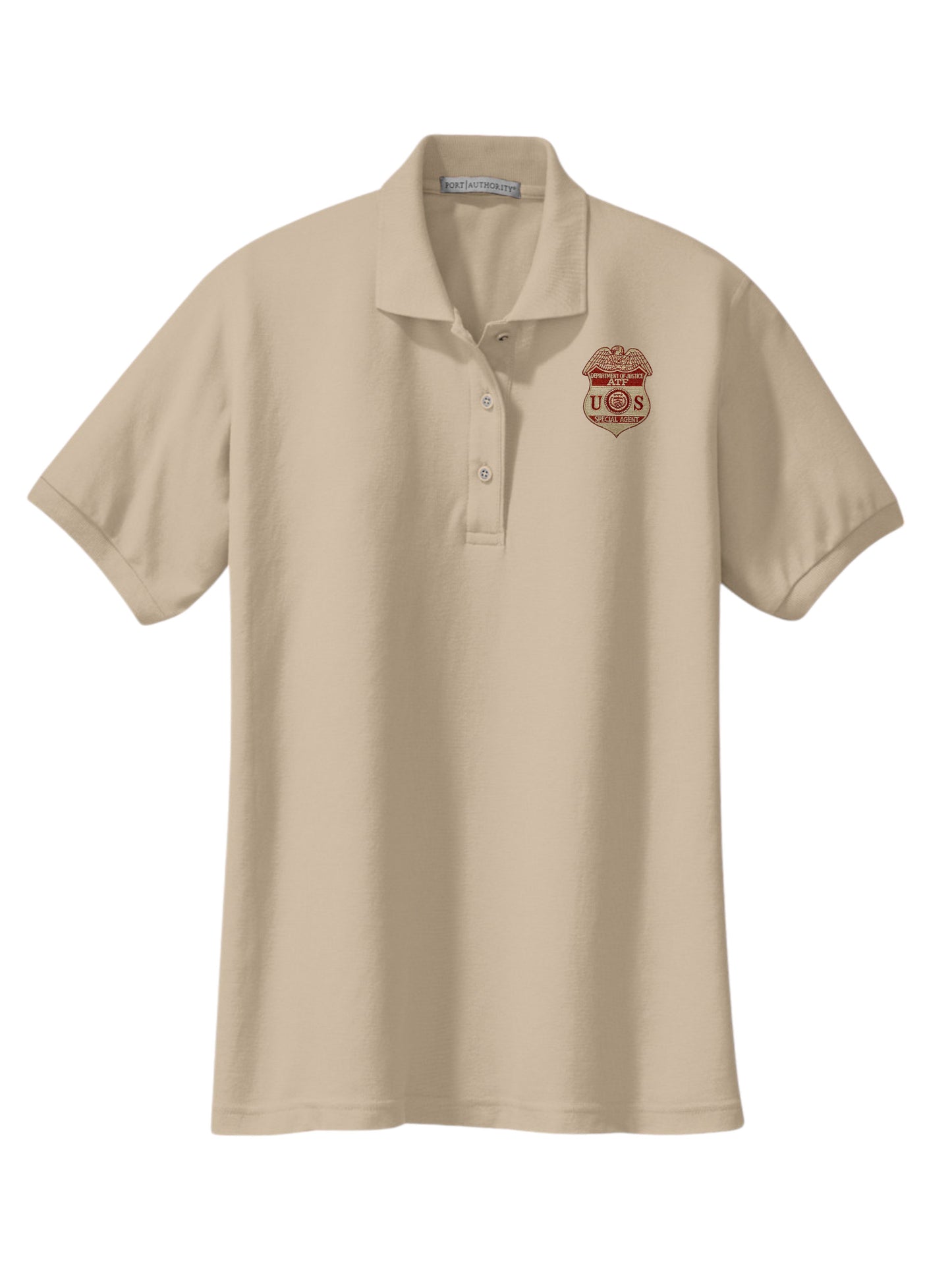 WOMENS ATF S/A BADGE PORT AUTHORITY POLO-L500