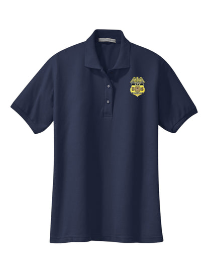 WOMENS ATF S/A BADGE PORT AUTHORITY POLO-L500