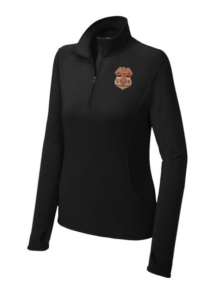 WOMEN'S ATF S/A BADGE SPORT TEK SPORT WICK STRETCH 1/2 ZIP PULLOVER-LST850