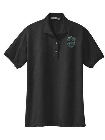 WOMENS ATF S/A BADGE PORT AUTHORITY POLO-L500