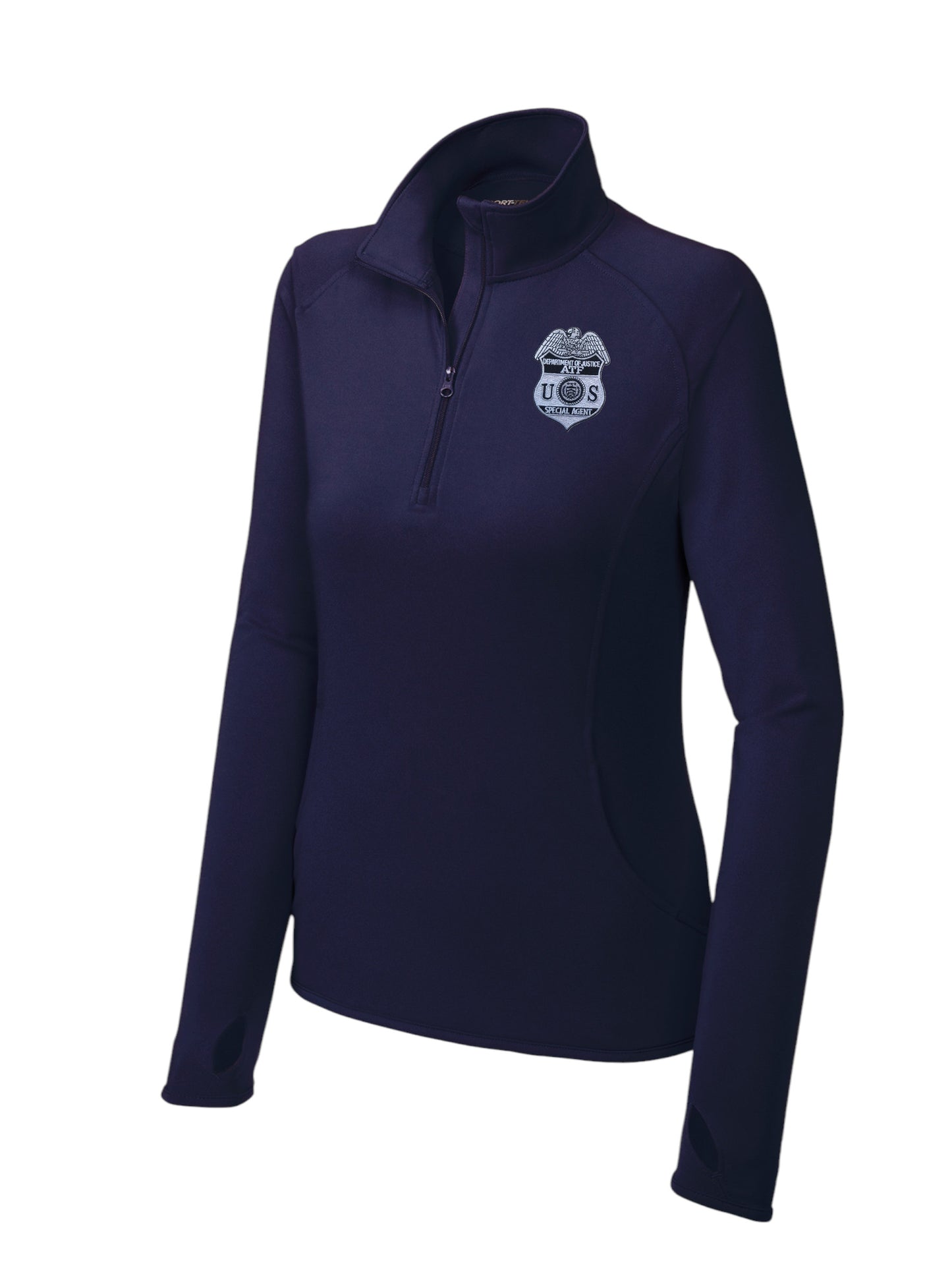 WOMEN'S ATF S/A BADGE SPORT TEK SPORT WICK STRETCH 1/2 ZIP PULLOVER-LST850