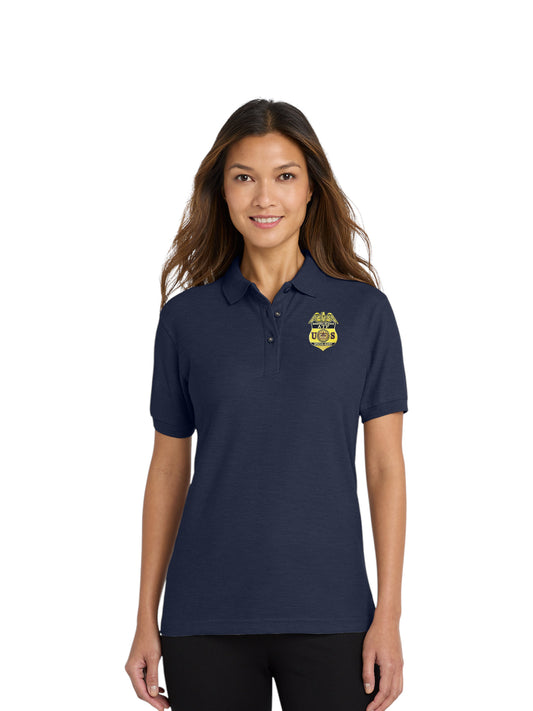 WOMENS ATF S/A BADGE PORT AUTHORITY POLO-L500