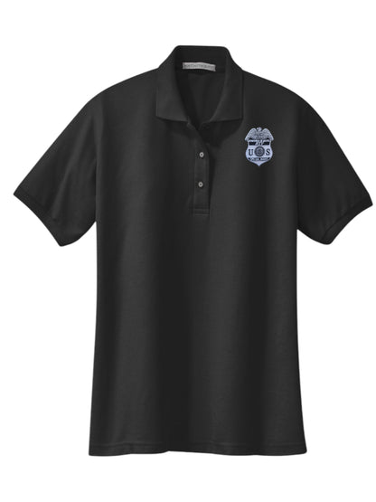 WOMENS ATF S/A BADGE PORT AUTHORITY POLO-L500