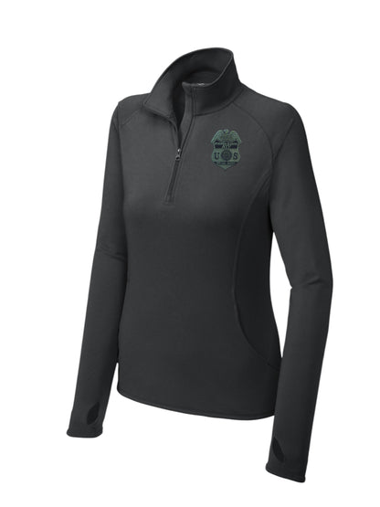 WOMEN'S ATF S/A BADGE SPORT TEK SPORT WICK STRETCH 1/2 ZIP PULLOVER-LST850