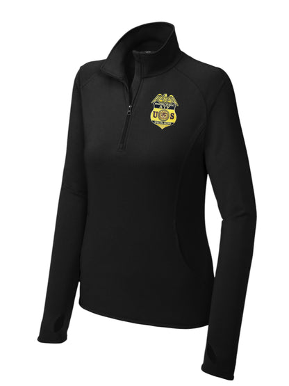 WOMEN'S ATF S/A BADGE SPORT TEK SPORT WICK STRETCH 1/2 ZIP PULLOVER-LST850