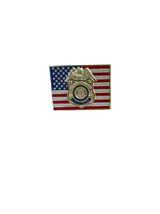 ARMY CID S/A BADGE FLAG TIE PIN-GOLD/MULTI