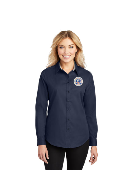 WOMEN'S CBP SEAL BUTTON UP DRESS SHIRT-L608