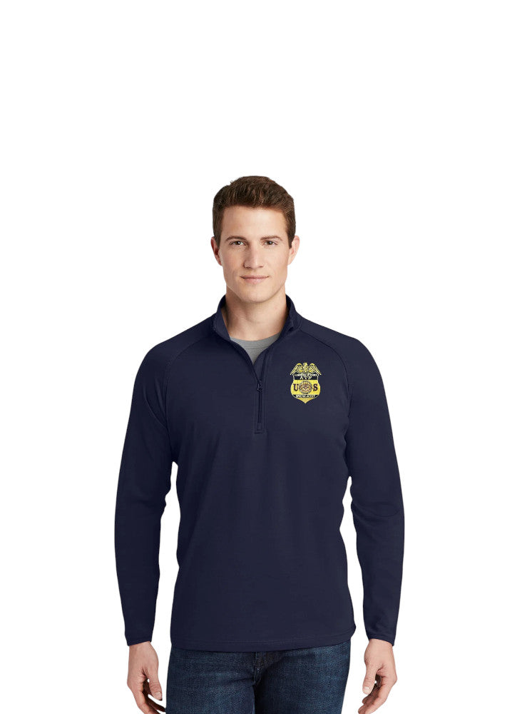 MEN'S ATF SPECIAL AGENT SPORT TEK SPORT WICK STRETCH 1/2 ZIP PULLOVER-ST850