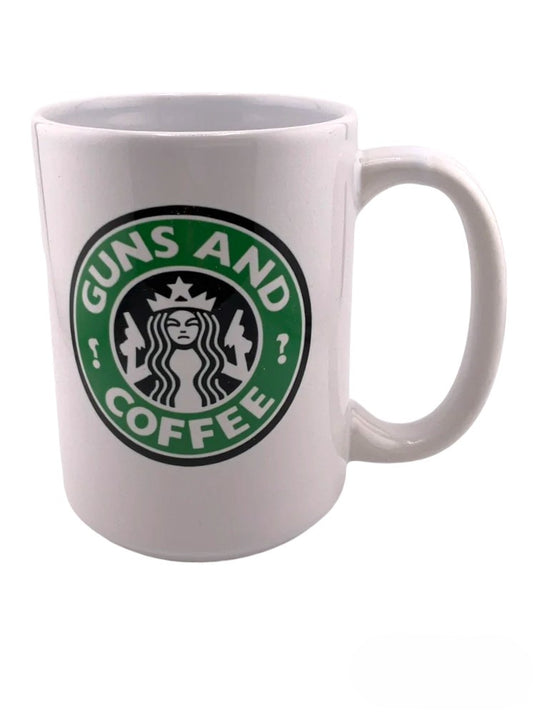 Guns and Coffee 15 oz mug