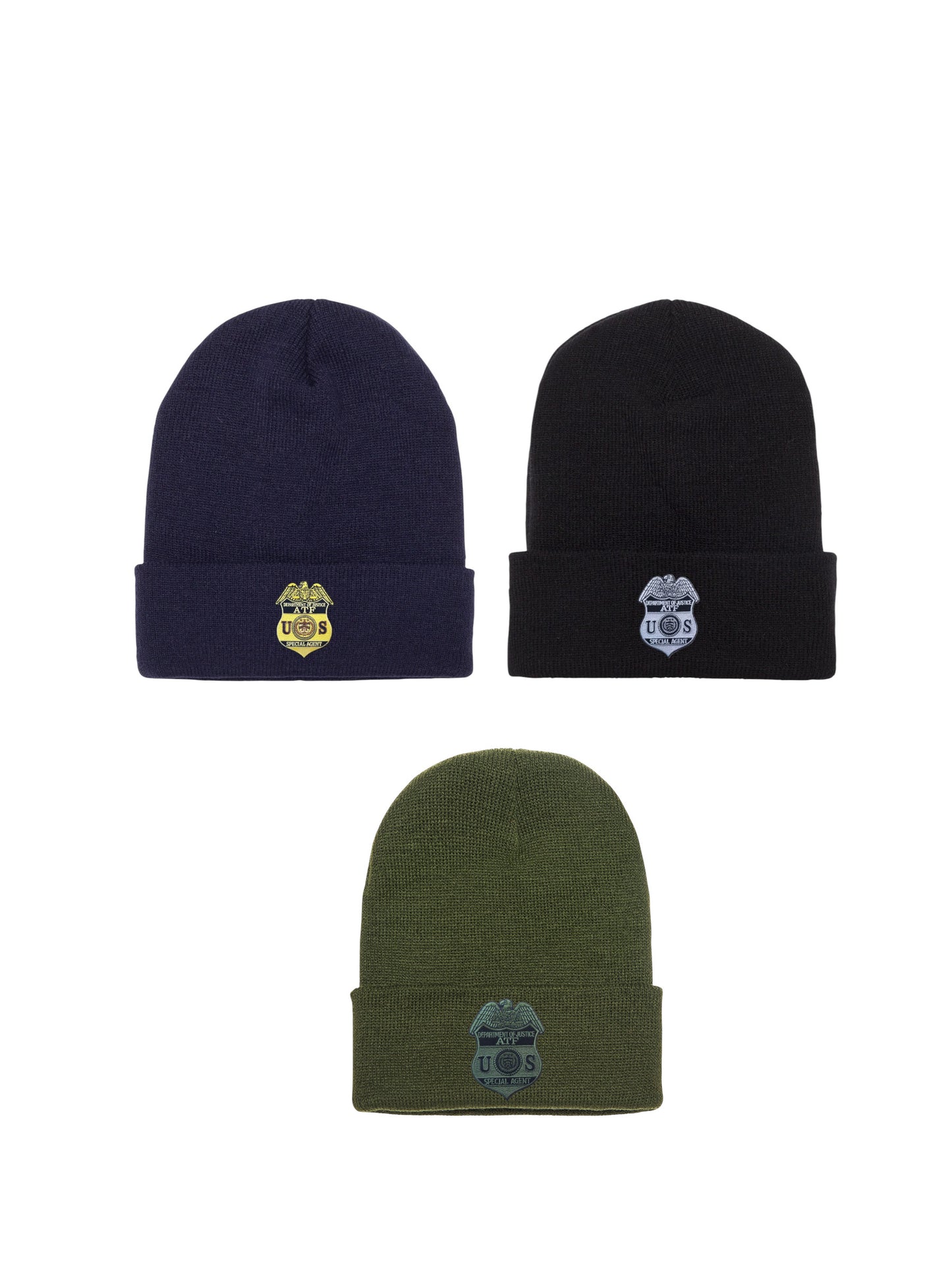 ATF SPECIAL AGENT BADGE CUFFED KNIT BEANIE