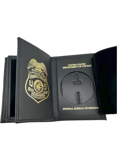 BOP BADGE WALLET 125-A USDOJ/FBOP-BLACK