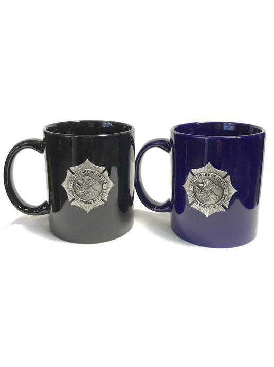 CLEARANCE BOP COFFEE MUG WITH PEWTER BADGE