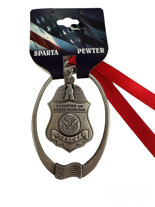 CBP PEWTER CHRISTMAS ORNAMENT