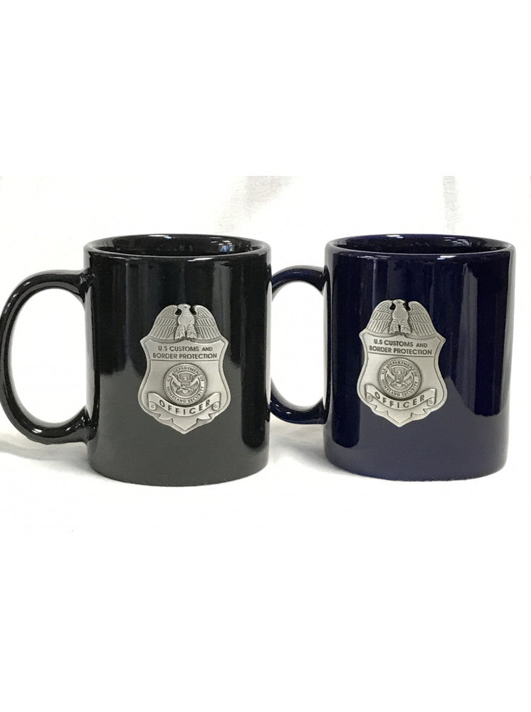 CBP COFFEE MUG WITH PEWTER BADGE