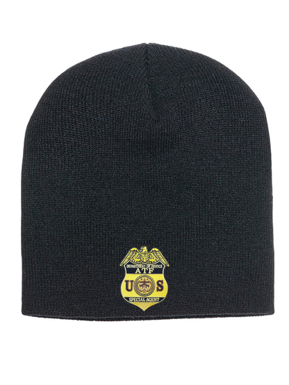 ATF SPECIAL AGENT BADGE SKULL KNIT BEANIE