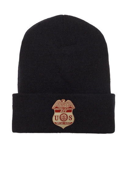 ATF SPECIAL AGENT BADGE CUFFED KNIT BEANIE