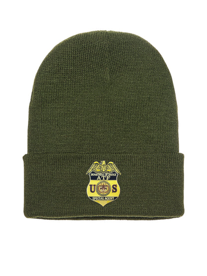 ATF SPECIAL AGENT BADGE CUFFED KNIT BEANIE