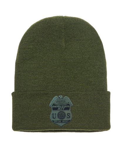 ATF SPECIAL AGENT BADGE CUFFED KNIT BEANIE