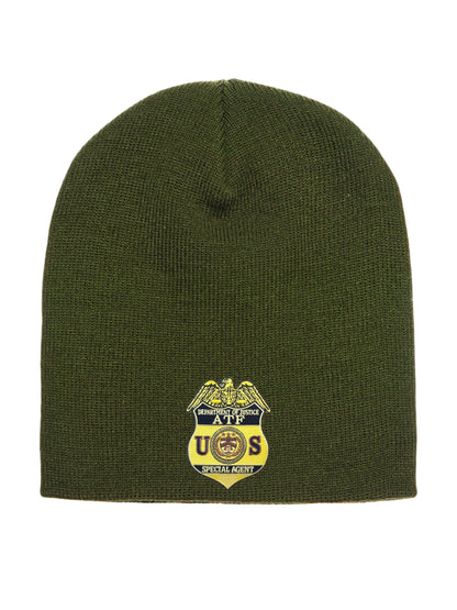 ATF SPECIAL AGENT BADGE SKULL KNIT BEANIE