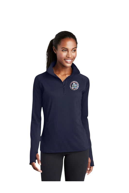 WOMEN'S CISA SEAL SPORT TEK SPORT WICK STRETCH 1/2 ZIP PULLOVER-LST850