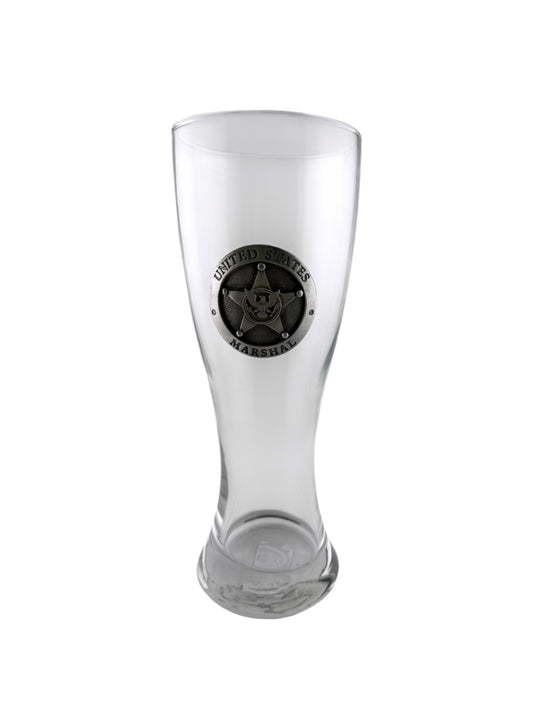 USMS PILSNER WITH PEWTER BADGE