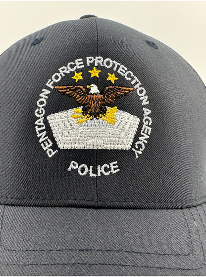 PENTAGON POLICE SEAL ON FLEX-FIT HAT-NAVY