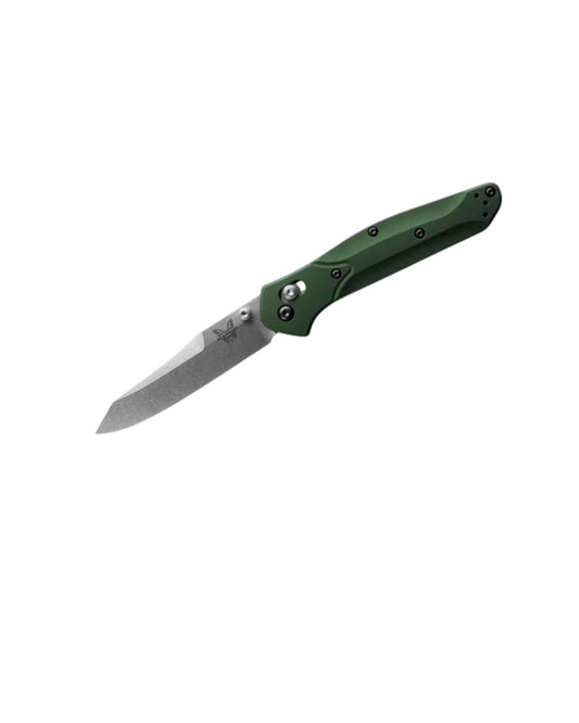 BENCHMADE 940 OSBORNE GREEN ALUMINUM KNIFE