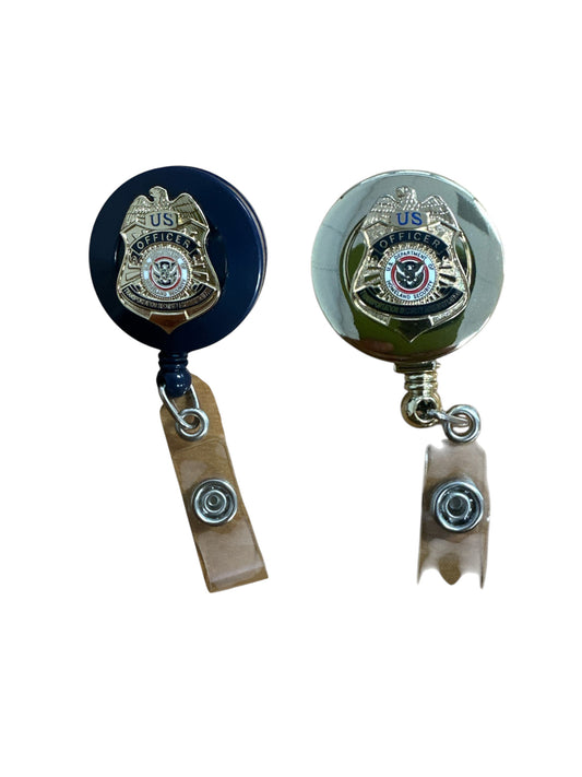 TSA ID REEL W/ REPLICA TSA OFFICER BADGE