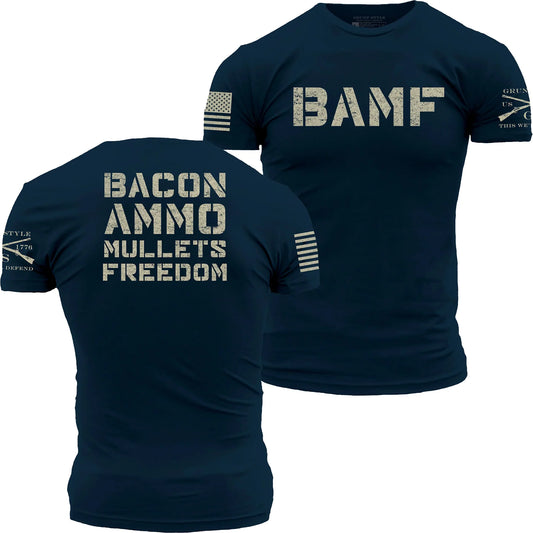 GRUNT STYLE BAMF T-SHIRT-NAVY