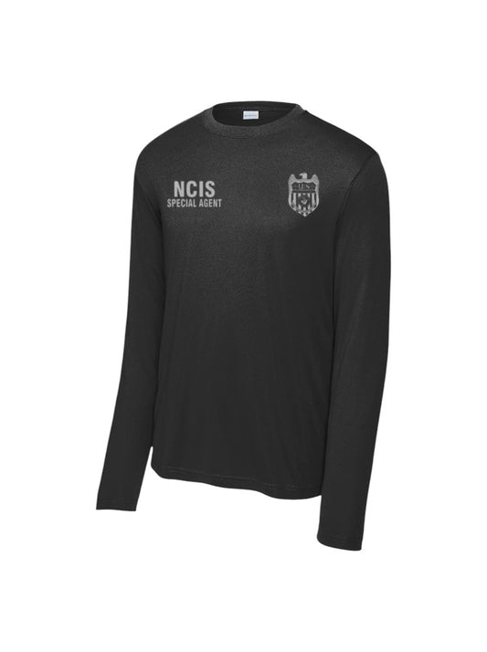 NCIS S/A WICKING LONG SLEEVE SHIRT IN GREY INK-ST350LS