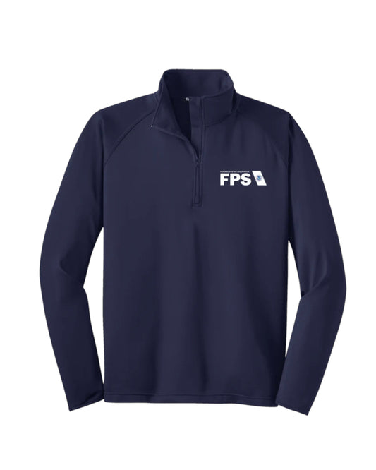 MEN'S NAVY FPS PRINTED SPORT TEK SPORT WICK STRETCH 1/2 ZIP PULLOVER-ST850