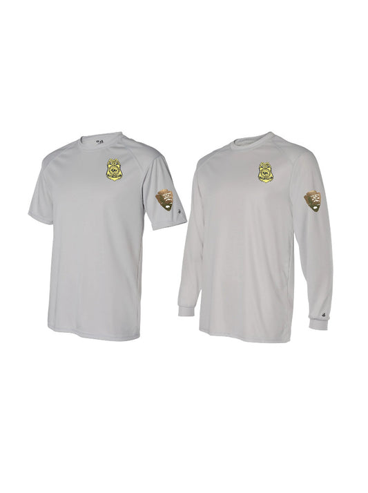 NPS COOL N DRY SHIRT W/ NPS BADGE & ARROWHEAD