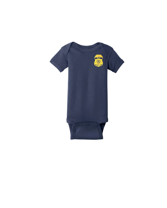 INFANT ONESIE WITH HSI JUNIOR AGENT BADGE