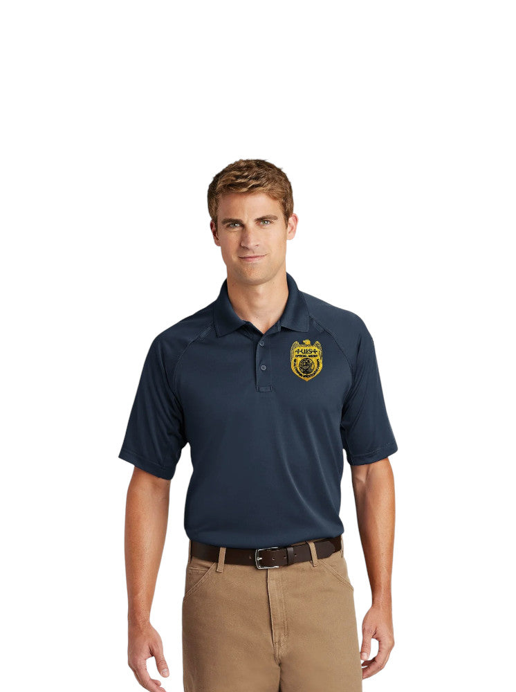 MEN'S NCIS SPECIAL AGENT BADGE ON CORNERSTONE TACTICAL POLO-CS410