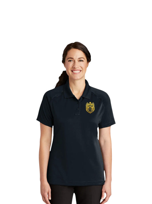 WOMEN'S NCIS SPECIAL AGENT BADGE ON CORNERSTONE TACTICAL POLO-CS411