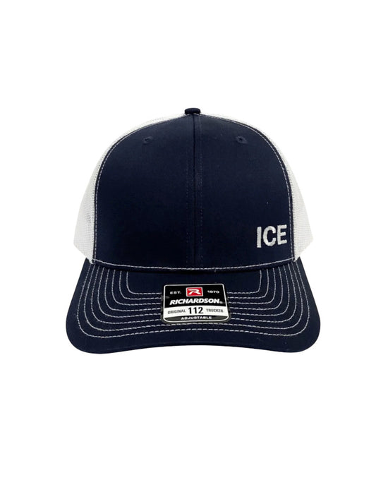 ICE LETTERS ON RICHARDSON HAT