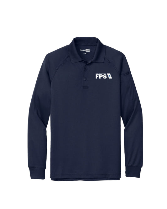 MEN'S NAVY FPS PRINTED CORNERSTONE PERFORMANCE TACTICAL POLO-CS410LS