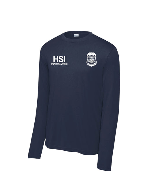 HSI TASK FORCE OFFICER LONGSLEEVE WICKING RAID TSHIRT-ST350LS