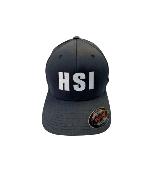 HSI WHITE LETTER ON DARK NAVY FLEX FIT HAT