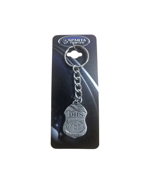 FPS POLICE BADGE PEWTER KEY RING