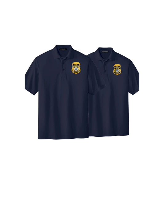 MEN'S NAVY DHS FPS POLO SHIRT WITH BADGE-K500