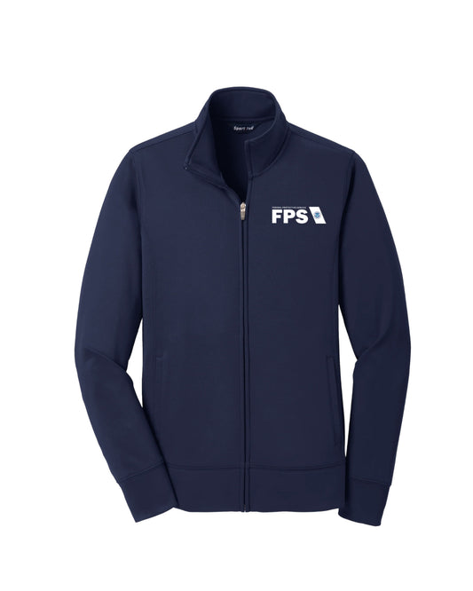 LADIES NAVY FPS PRINTED SPORT TEK SPORT WICK FLEECE FULL-ZIP JACKET-LST241