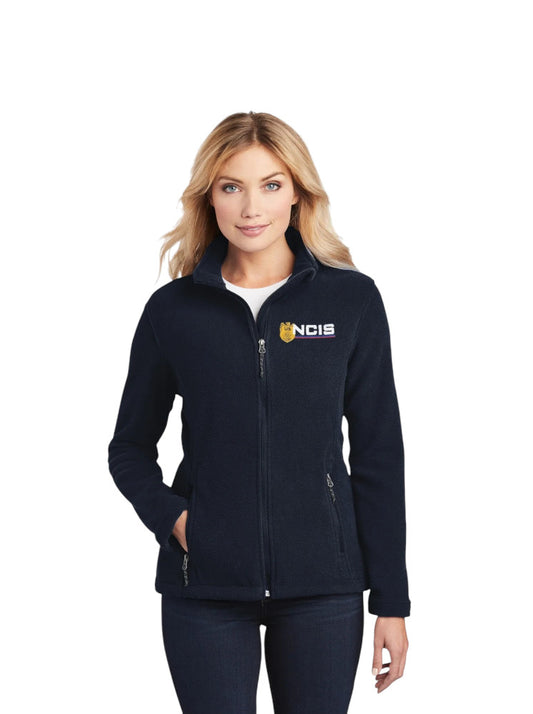 WOMEN'S NCIS LOGO ON FLEECE FULL ZIP JACKET-L217